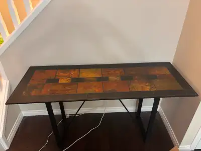 Slate coffee table, 2 end tables, and sofa table, View more
