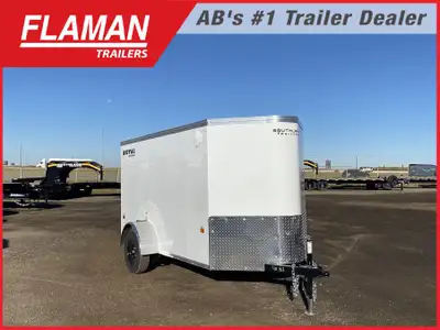 2026 ROYAL 5'X10' +2' V-NOSE ENCLOSED CARGO TRAILER Color: White (1) 2900lb Lippert Spring Axle Rims...