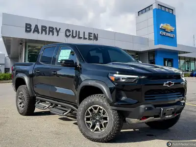 Get ready to conquer any terrain with the Black 2026 Chevrolet Colorado 4WD ZR2 Crew Cab Short Box....