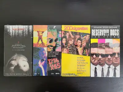 Blair Witch, Love & A .45, 200 Cigarettes and Reservoir Dogs VHS, View more