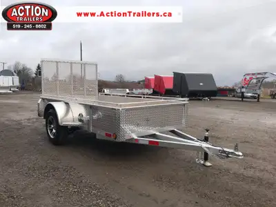 ACTION SERIES 5' X 10' ALUMINUM UTILITY TRAILER WITH REAR MESHED STRAIGHT GATE! Locally built by Men...