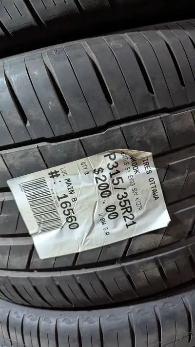 SET OF 1X HANKOOK VENTUS S1 EV03 SUV K127A TAG# 16560 Size: 315/35/21 315/35/21 Excellent condition...