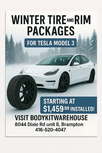 235/45/18 Tesla Winter TIre & Rim Package $1459.99 Includes Tires | Rims | Bluetooth Sensors | Insta...