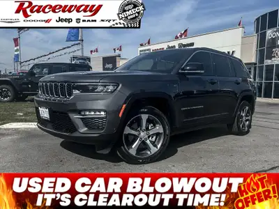 2022 JEEP GRAND CHEROKEE BASE 4XE Baltic Grey Metallic Black Leather Seats Perforated -- Optional Eq...