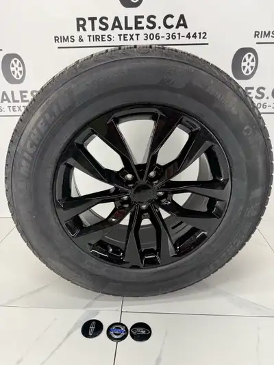 Set of 4 Michelin X-ICE Snow Winter Tires on 18 inch Replica Rims Ford Lincoln Edge, Escape, Explore...