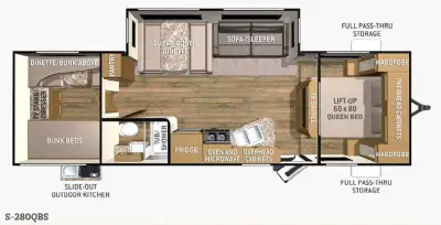 Imagine yourself camping in all of your favorite locations in this spacious bunkhouse travel trailer...