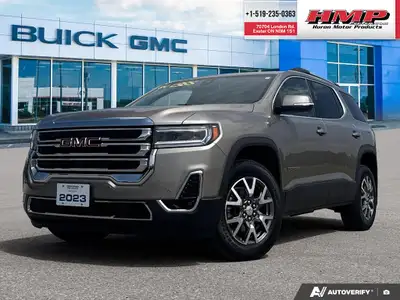 PRE-OWNED 2023 GMC ACADIA SLT1 AWD IN LIGHT STONE METALLIC! [Clean vehicle history – 1-Owner . This...
