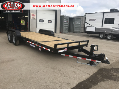 SURE TRAC 7 TON SURE-TRAC STEEL 82" X 16' + 4' TILT DECK CAR HAULER – WE OFFER FINANCING FROM $0 DOW...