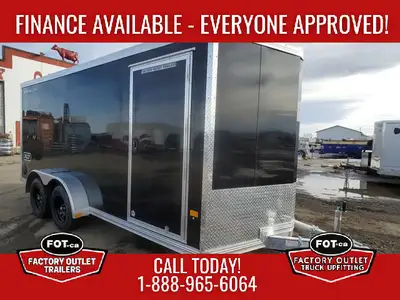 NEW STEALTH 7x16ft XLT PRO Aluminum Enclosed Cargo Trailer from Alcom - Rear Ramp Door w/ Spring Ass...