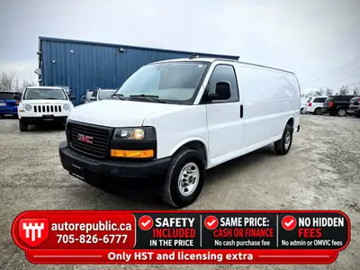 One owner accident free three-quarter ton cargo van with 155'' extended wheel base and reliable 6.6L...