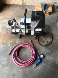 Air compressor with hose