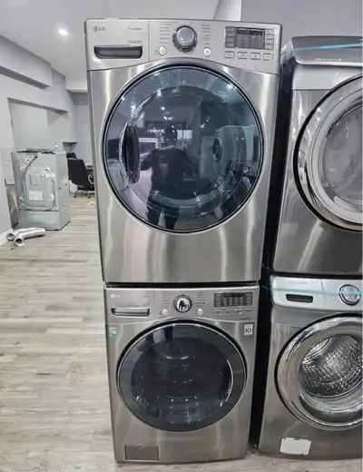 WOW LG 27" Stainless Steel Frontload Stackable Washer Dryer Set, View more