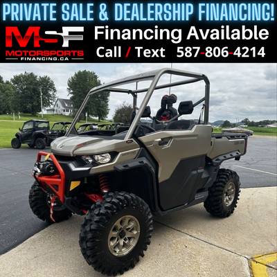 Welcome to Motorsports Financing - Kelowna! 2023 Can am Defender Engine: 900