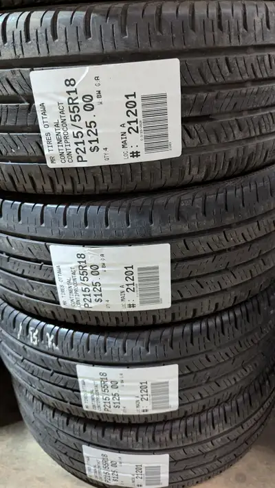 SET OF 4X CONTINENTAL CONTIPROCONTACT TAG # 21201 Size: 215/55/18 215/55/18 Excellent condition Pres...