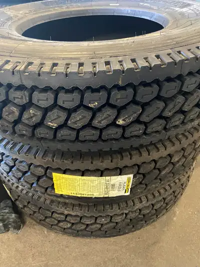11R22.5 Double Coin RR706 tires - Ultra premium mixed service all positon tire - Closed shoulder rug...