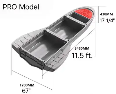Folding Boat Fits Into a Car, No Trailler or Parking Sopt Needed, View more