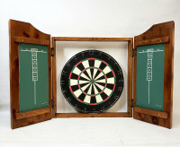 Wood Dart cabinet  with 18"Dart Board