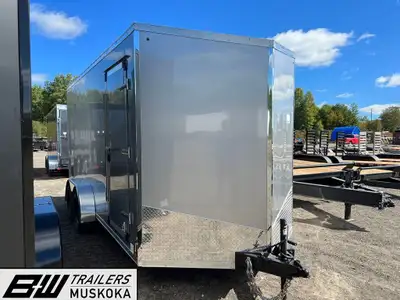 US CARGO 7ft by 16ft Tandem Axle Cargo Trailer. Made by Forest River. 7,000lb GVWR and 4,380lbs payl...