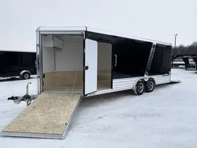 Legend 8 Wide Aluminum Deluxe V-Nose Snowmobile Trailer is $20,800.00 or $415.95/month! Ord: 71834 -...