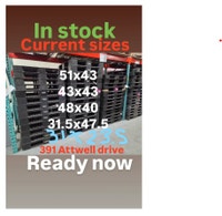 for sale IN STOCK ready now 48 x40 four way pallets wood plastic Mississauga / Peel Region Toronto (GTA) Preview