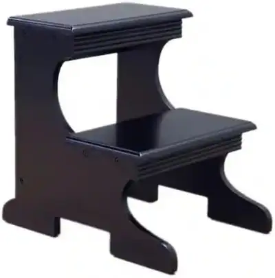 NEW HOMECRAFT WOOD BLACK 2 LAYER STEP STOOL SS51BK, View more