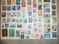78 vintage Turkish postage stamps