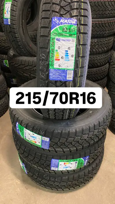 size:215/70R16 new WINTER tires BRANd:HAIDA INSTALLATION AND BALANCE IS AVAILABLE ADDRESS:2520 CENTR...