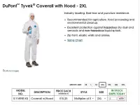 DuPont Tyvek 400 Hazardous materials suit Coverall with Hood