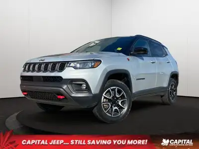 Used 2024 Jeep Compass Trailhawk 4x4 for Sale in Edmonton, AB | 94,768 km | Silver Zynith Metallic E...