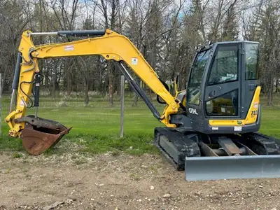 2017 Gehl Z80 Mini Excavator Rubber Tracks Cab Backhoe Hyd Thumb, ONLY 3075 HOURS Transport Dimensio...