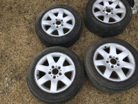 Set of BMW original wheels with 90% all season tires 205/55/16