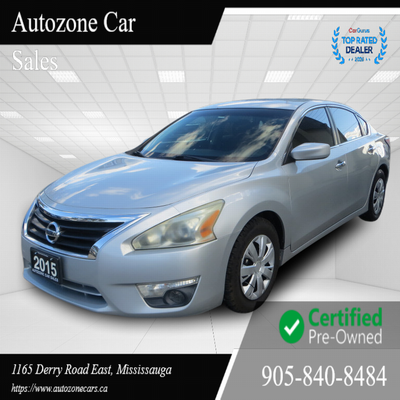 Check out this stylish 2015 Nissan Altima Sedan! With its sleek silver exterior and comfortable gray...