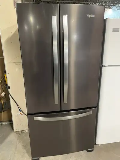 Réfrigérateur stainless fumé 33'' portes françaises Whirlpool, View more