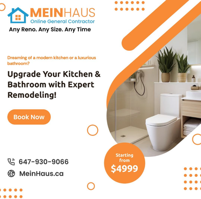 NEW FULL WASHROOMS/BATHROOMS RENOVATIONS!, View more