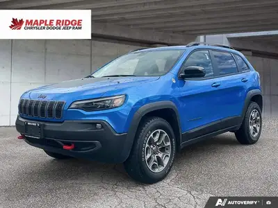 Conquer any terrain with this stunning 2022 Jeep Cherokee Trailhawk, finished in a captivating Hydro...