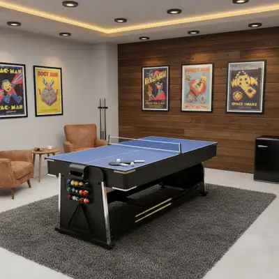 7FT 4-in-1 Game Table – Pool, Air Hockey, Table Tennis B1204, View more