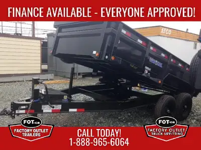 Rental 7x14ft Dump Trailer from Factory Outlet Trailers - Used Rental Unit For Sale - 2-Way Spreader...