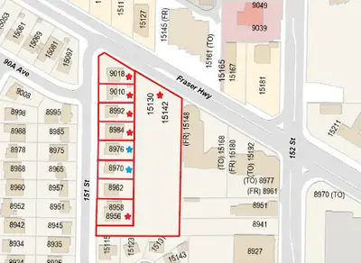 Approx. 75,836 SqFt development site in Surrey Beer Creek Green Timber area, large vacant land. Pote...