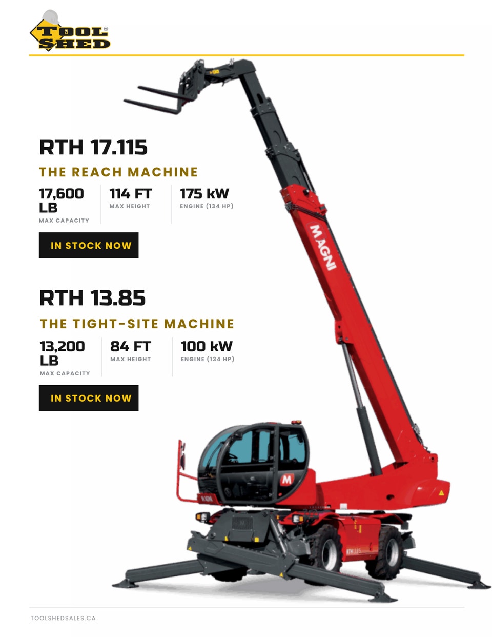 Magni Rotating Telehandlers/84ft & 114ft/In Stock - Dartmouth | Heavy ...