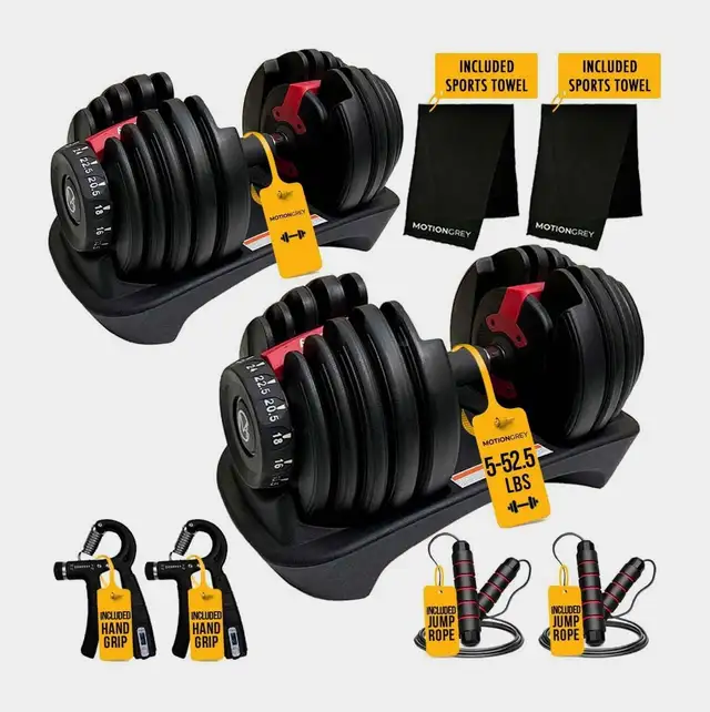 MotionGrey Home Gym Dumbbells - Brand New · Free Ship in Exercise Equipment in St. Catharines - Image 2