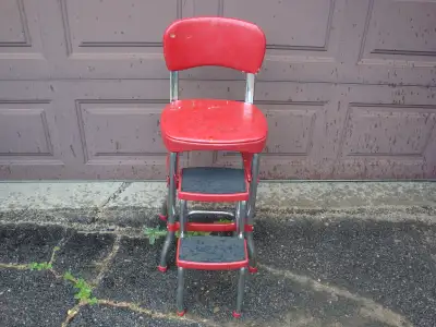 RETRO CHAIR AND STEP STOOL WITH PULL-OUT STEPS, View more