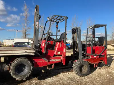 Moffett Forklifts. all terrain. tag along. kubota diesel. lifts 5,000 lbs. good condition. 2000 M500...
