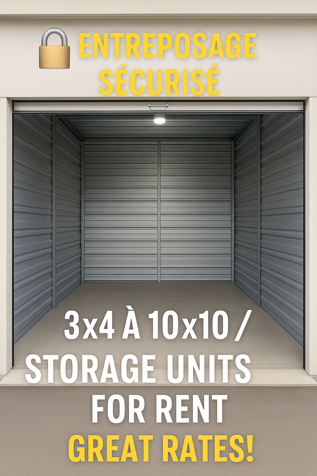 ENTREPOSAGE SÉCURITAIRE – PROMOTIONS DE MOIS GRATUITS