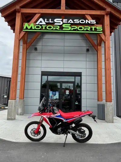 The 2024 Honda CRF300L Rally is a lightweight, budget-friendly dual-sport motorcycle designed for bo...