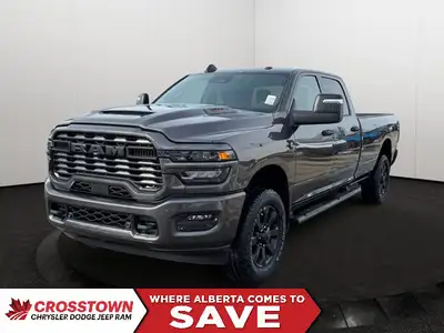 This 2026 RAM 2500 TRADESMAN CREW CAB 4X4 has the following options Cloth 40/20/40 Bench Seat, 8.4 T...