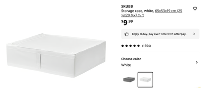 IKEA SKUBB White Storage Case - XL, View more