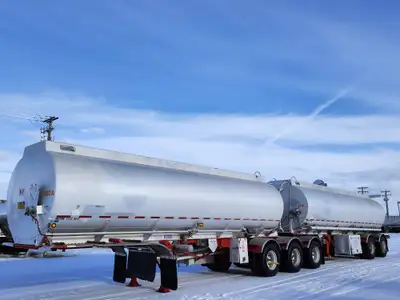 New Safety New Tank Inspections 2008 Columbia 62,000 Liter / 16,400 Gallon Super B Fuel Aluminum Tan...