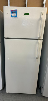 8713-Réfrigérateur GE blanc Congelateur en Haut 24" White Fridge