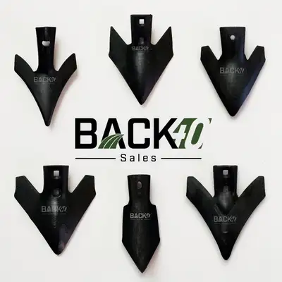 Back40 Field Cultivator Sweeps – Bolt On & Knock On Made with high wear boron steel 47 degree stem a...