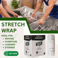 Stretch Wrap for Moving, Furniture, Luggage and Shipping 80G
